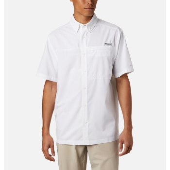 Pánské Košile Columbia PFG Grander Marlin Woven Short Sleeve Bílé DRMCOT653